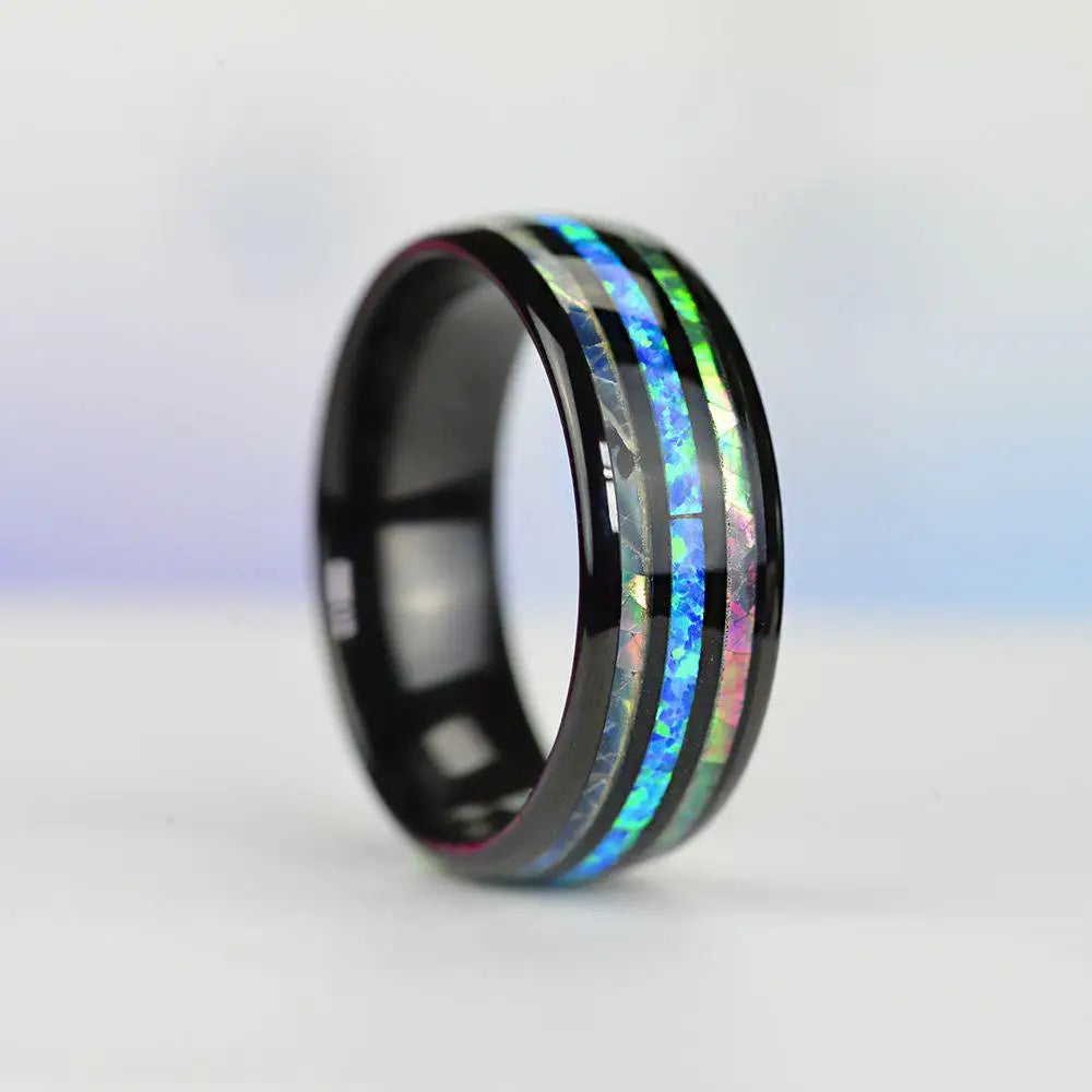 Fashion 8mm Rose Gold Color Tungsten Wedding Men Stainless Steel Rings