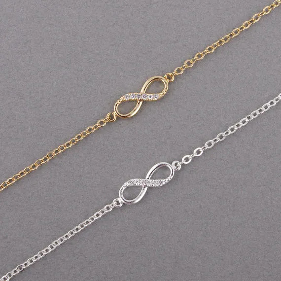 Kinitial Hot Infinity Number 8 Chain Bracelet