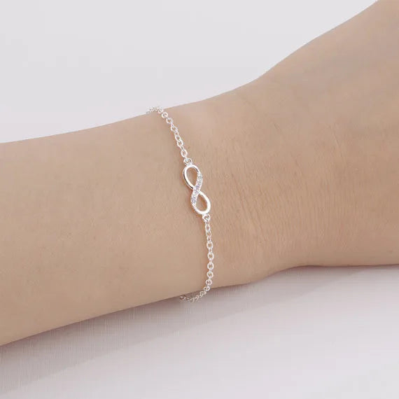 Kinitial Hot Infinity Number 8 Chain Bracelet