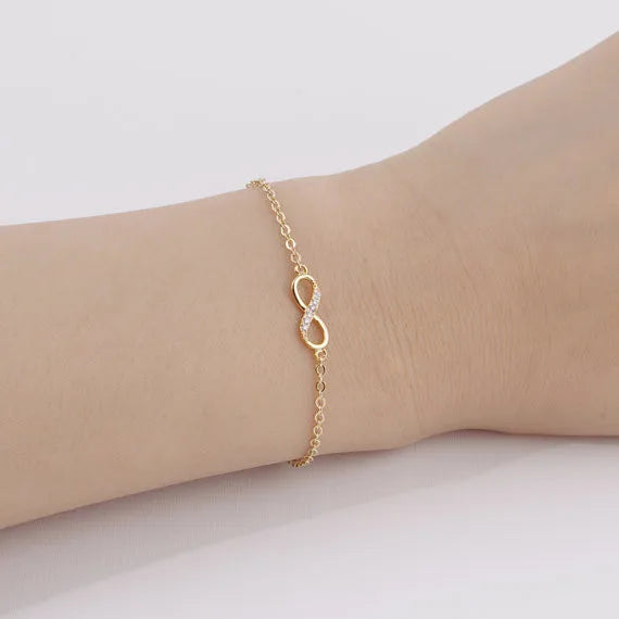 Kinitial Hot Infinity Number 8 Chain Bracelet