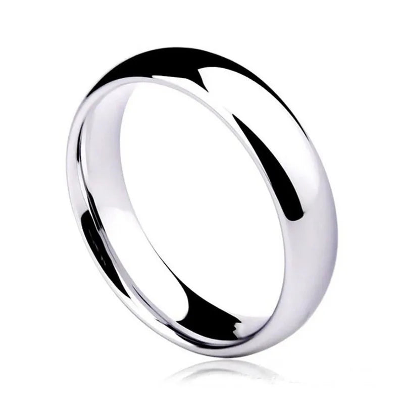 Hot Sale High Polish  Gold Plate Titanium Steel Women Men Wedding Ring