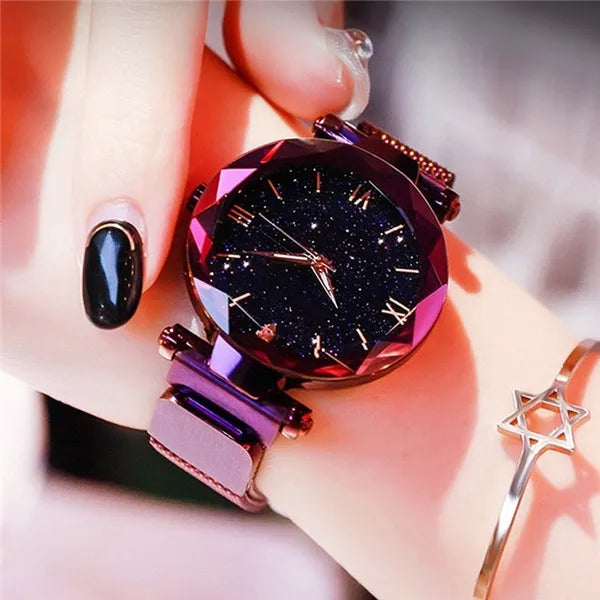 Womens Fashion Starry Sky Watches