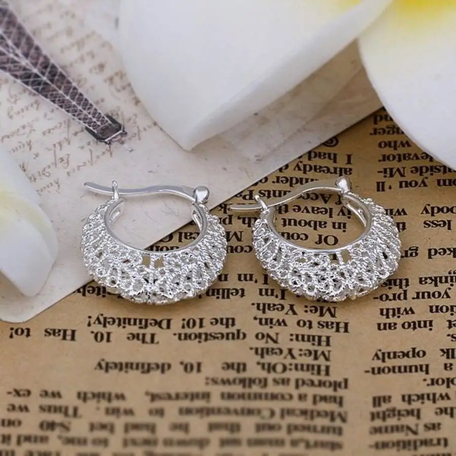 charm pure 925 silver Earrings