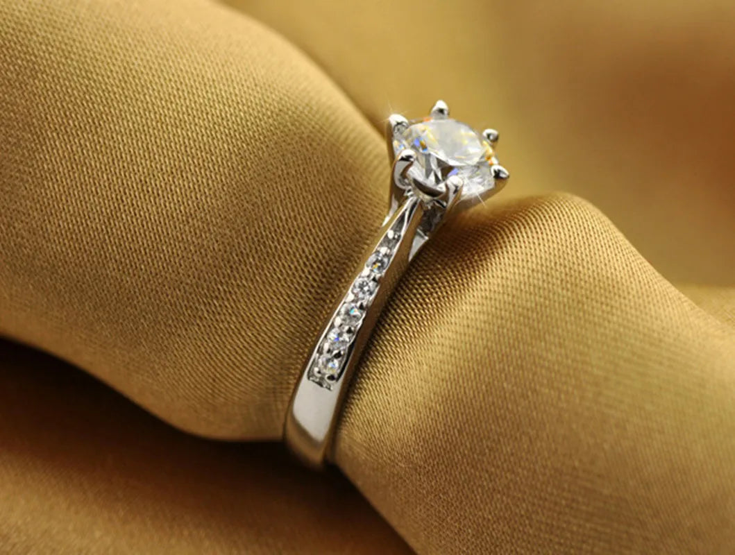 Luxury 925 Sterling Silver Classic Ring