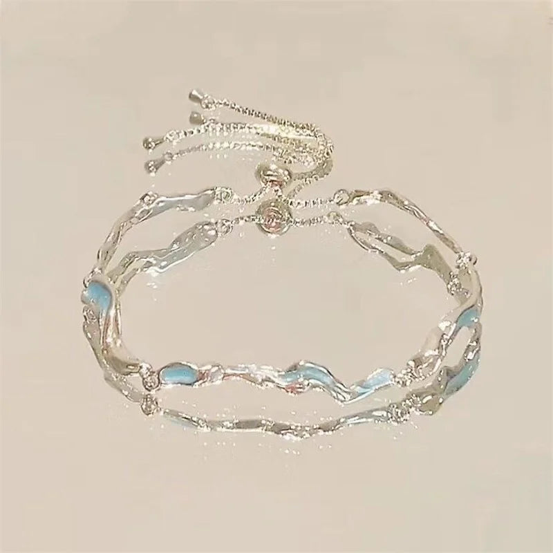 Korean Simple Star Moon Zircon Pearl Bracelet