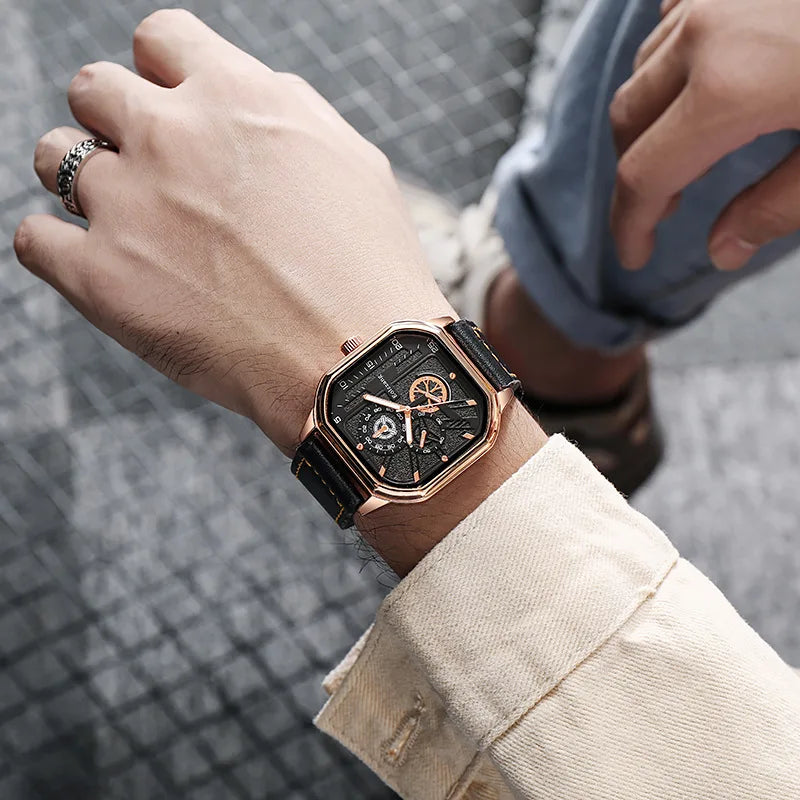 YIKAZE Alloy Men Quartz Watches