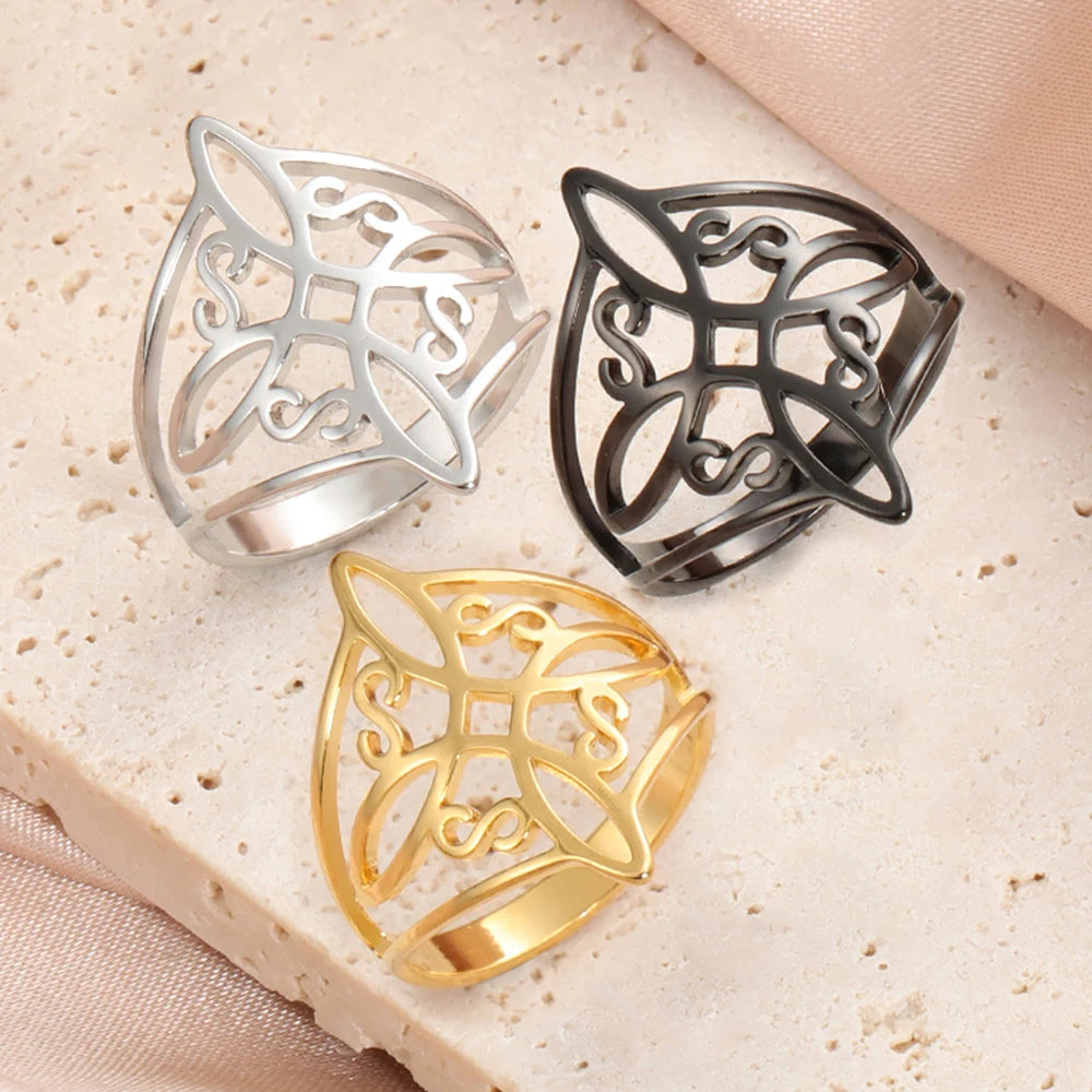 Witch Knot Stainless Steel Ring