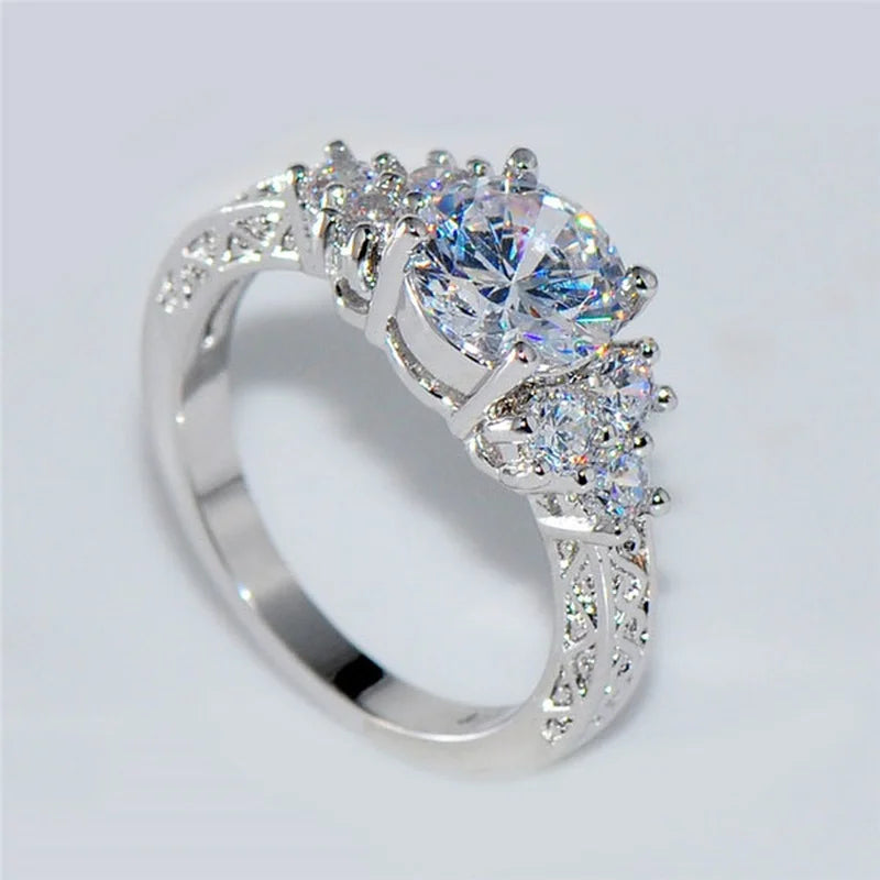 Exquisite Fashion Silver Color Engagement Rings