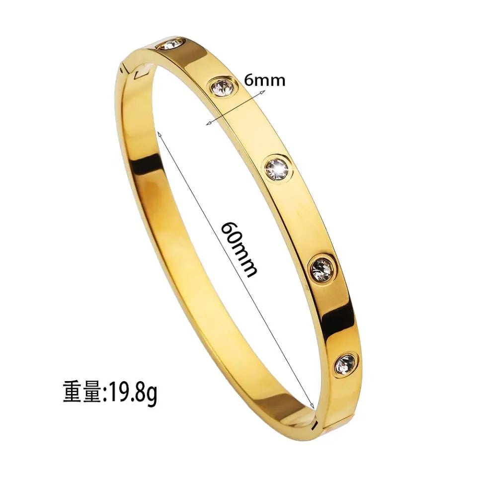 Simple 316L Nail Light Luxury Titanium Steel High Quality Bracelet