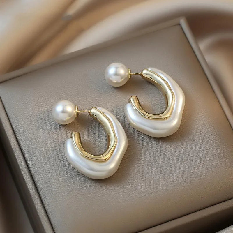 Luxury Female Big Round Hoop Earrings