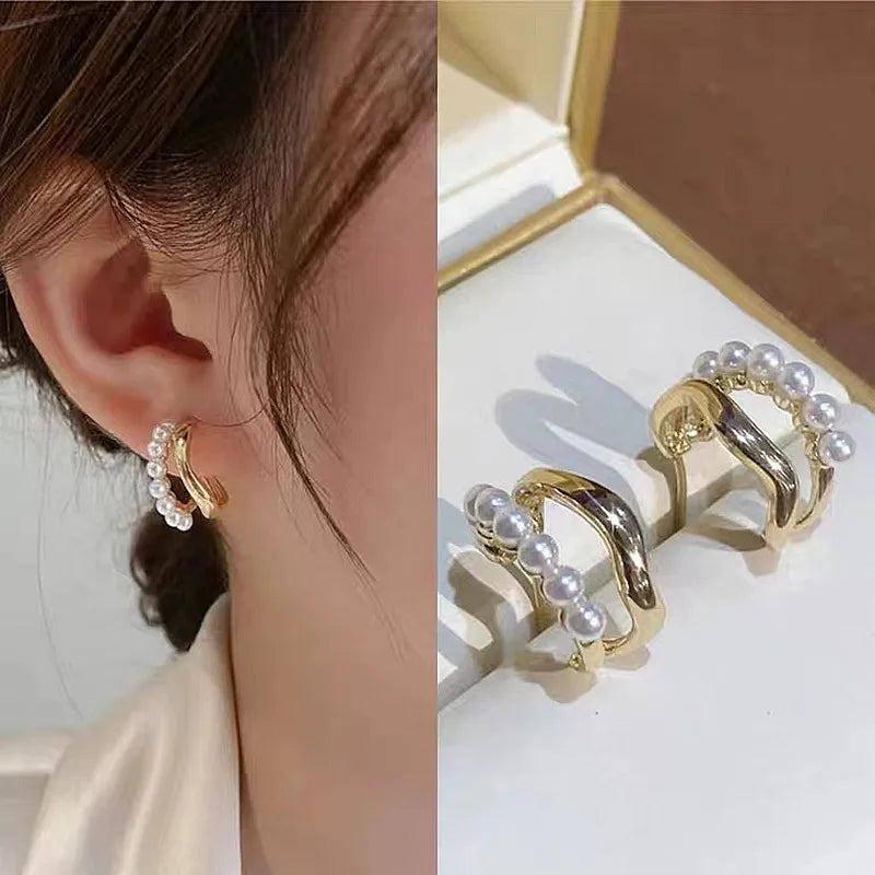 Luxury Female Big Round Hoop Earrings