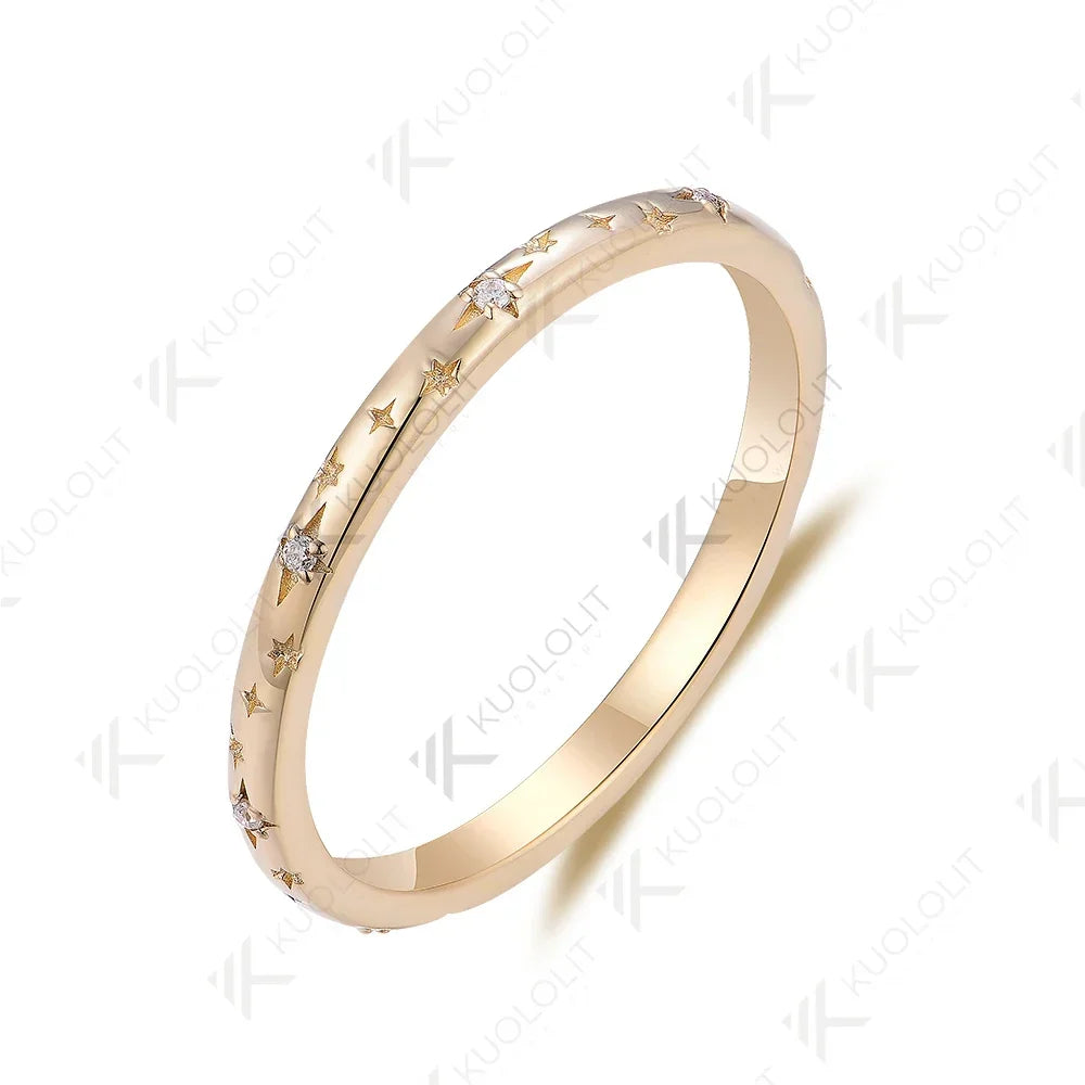 Kuololit Moissanite Band Rings