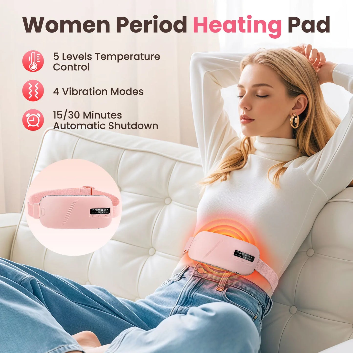Ova™ — Ceinture chauffante menstruelle