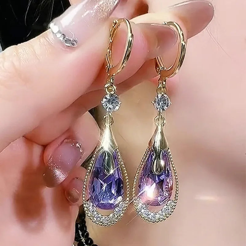 New Fashion Trend Unique Design Elegant Delicate Zircon Butterfly Tassel Earrings