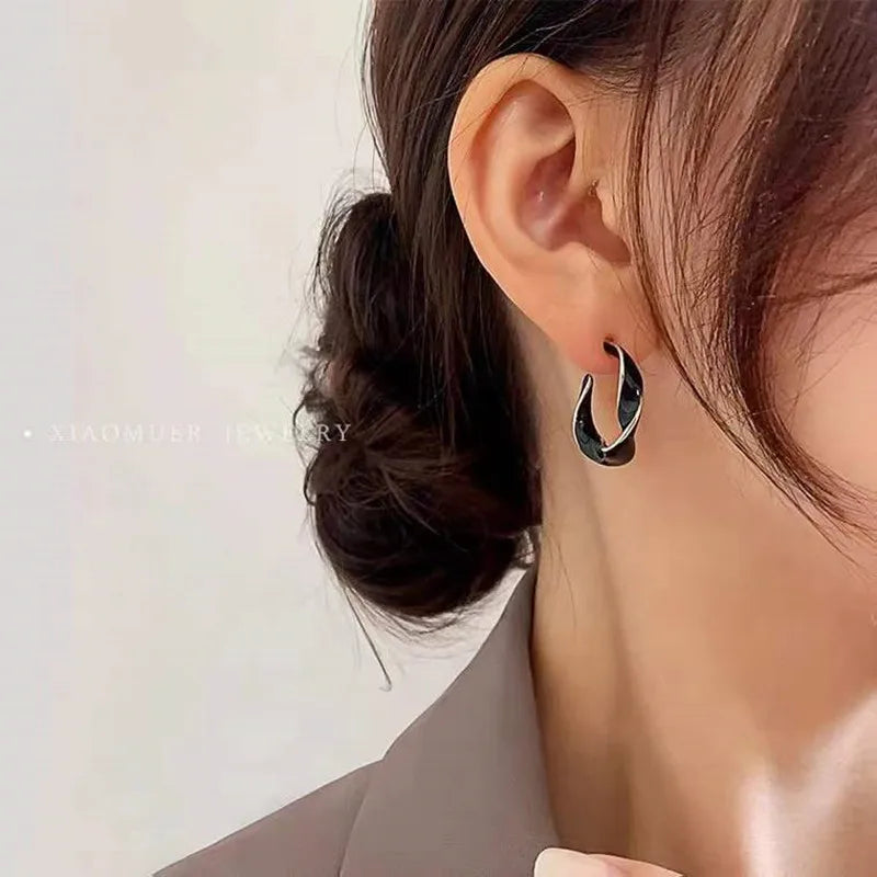 Luxury Female Big Round Hoop Earrings