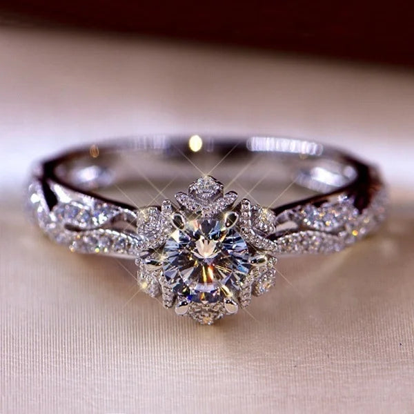 Exquisite Fashion Silver Color Engagement Rings