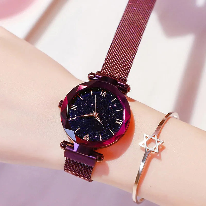 Womens Fashion Starry Sky Watches