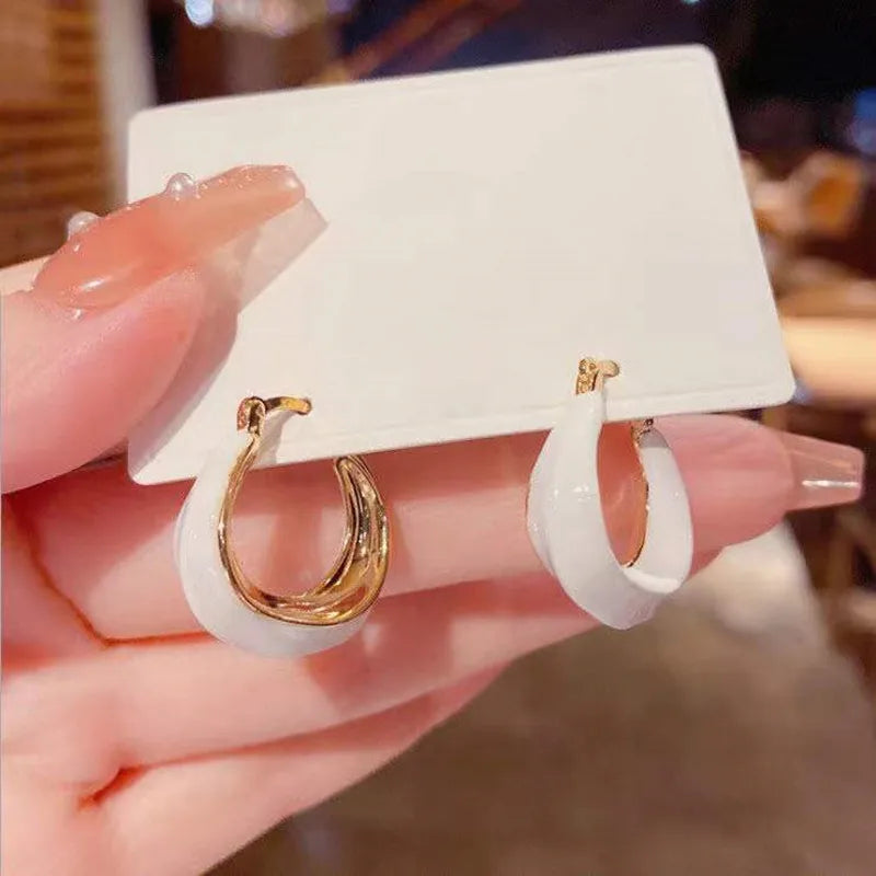 Luxury Female Big Round Hoop Earrings