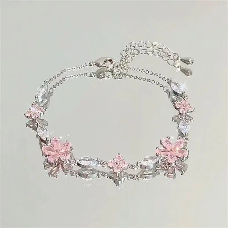 Korean Simple Star Moon Zircon Pearl Bracelet