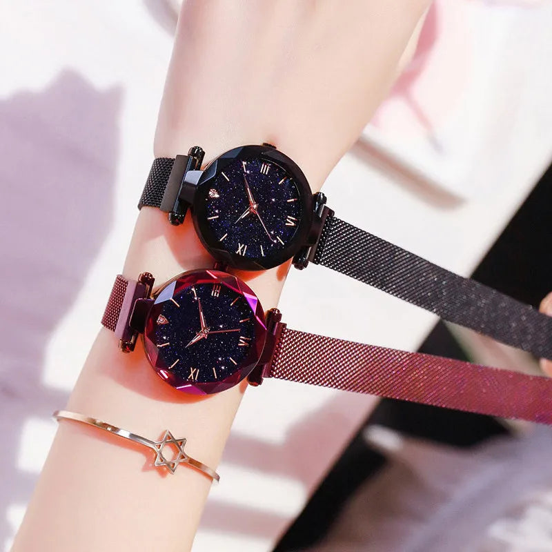 Womens Fashion Starry Sky Watches