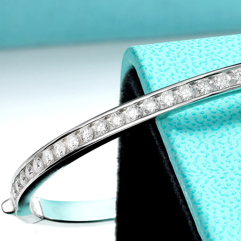 TBCYD 2.5MM Full Moissanite Bangle Bracelets