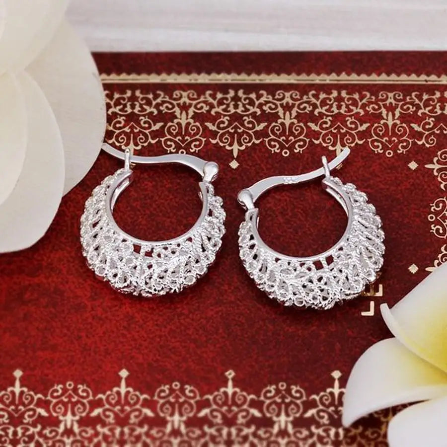 charm pure 925 silver Earrings