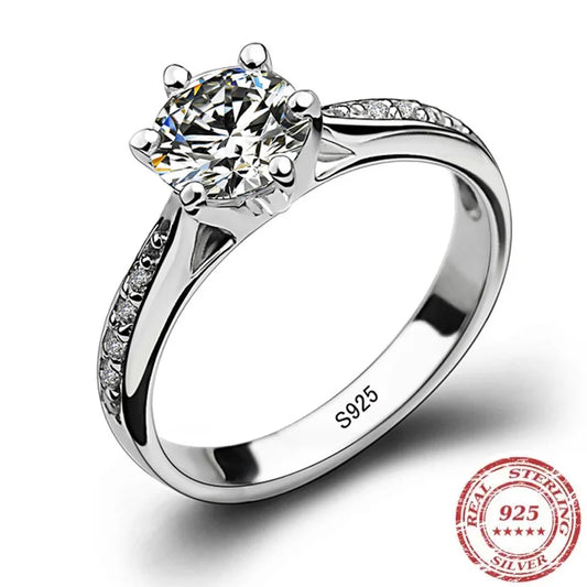 Luxury 925 Sterling Silver Classic Ring