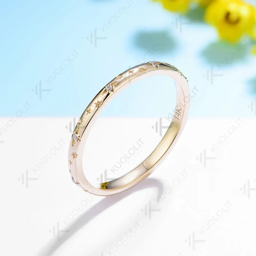 Kuololit Moissanite Band Rings