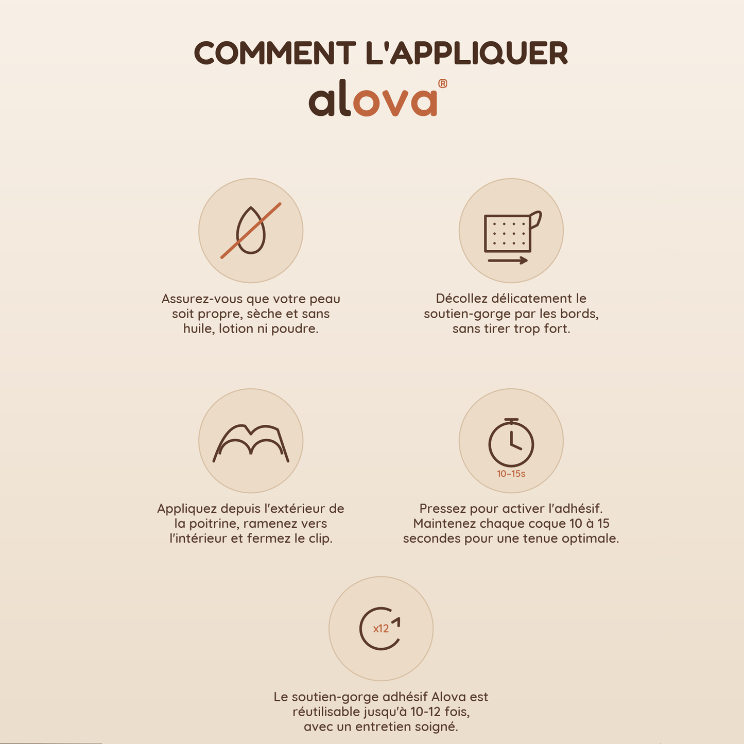 Soutien-gorge adhésif invisible – Maintien renforcé, effet galbant naturel